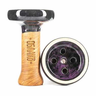 Чаша Облако Glaze Top - Чёрно-фиолетовый мрамор (S)