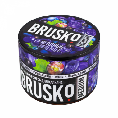 Бестабачная смесь BRUSKO Medium 50гр - Ягодные Леденцы