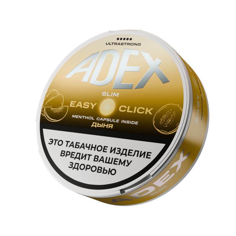 Фото и внешний вид — Табак жевательный Adex Easy Clik Slim Дыня 8 гр