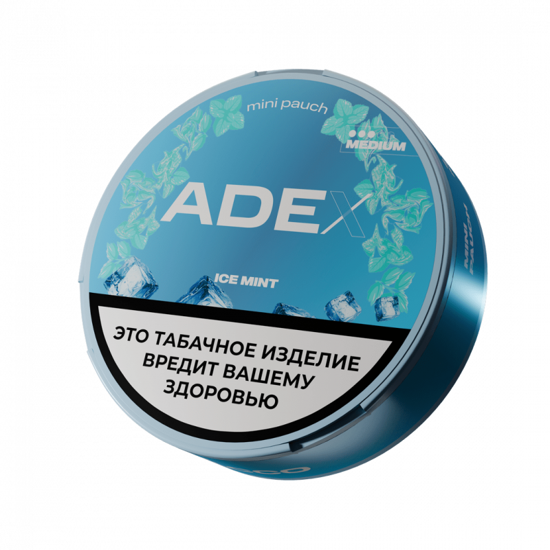 Фото и внешний вид — Табак жевательный Adex Medium Mini Ice Mint 8 гр