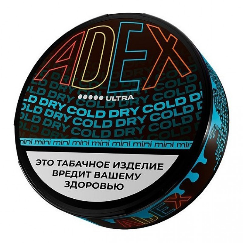 Фото и внешний вид — Табак жевательный Adex Ultra Mini Cold Dry (мята, ментол, табак) 7 гр (25 п)