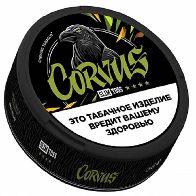 Фото и внешний вид — Табак жевательный Corvus Slim Toss 13 гр