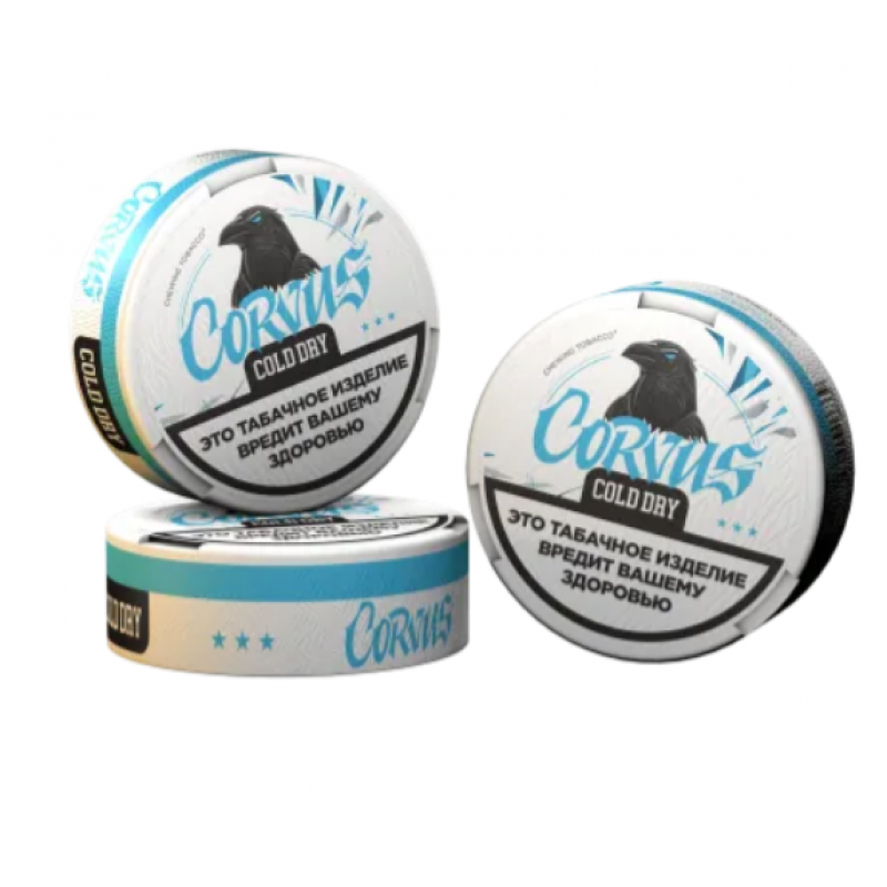Фото и внешний вид — Табак жевательный Corvus Medium Cold Dry 11 гр