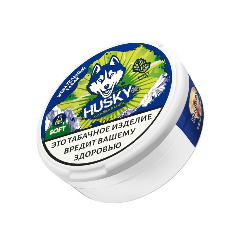 Фото и внешний вид — Жевательный табак HUSKY SLIM со вкусом SWEET MINT
