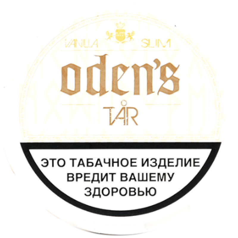 Фото и внешний вид — Табак жевательный ODEN'S Tar Vanilla SLIM 10 гр