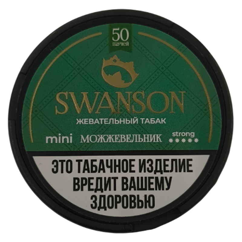 Фото и внешний вид — Табак жевательный Swanson Strong Mini Можжевельник 12 гр (50 п)