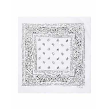 Бандана "Пейсли" белый, 54х54см