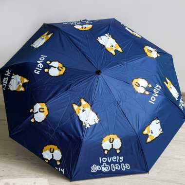Зонт-автомат "Корги" синий