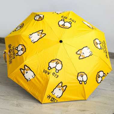 Зонт-автомат "Корги" желтый