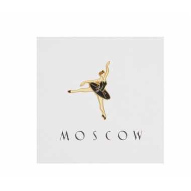 Значок металлический "Балерина в черном"