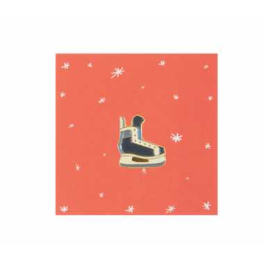 Значок металлический "Коньки черные"