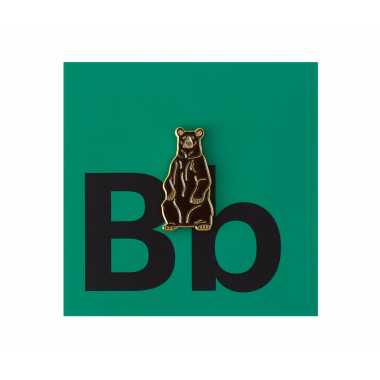 Значок металлический "Бурый медведь"