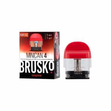 Картридж Brusko Minican 4, 3мл, 0.8 Ом (красный)