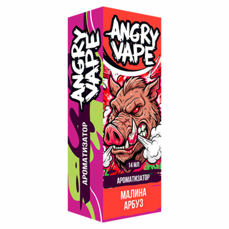 Фото и внешний вид — Ароматизатор Angry Vape - Малина Арбуз 14 мл