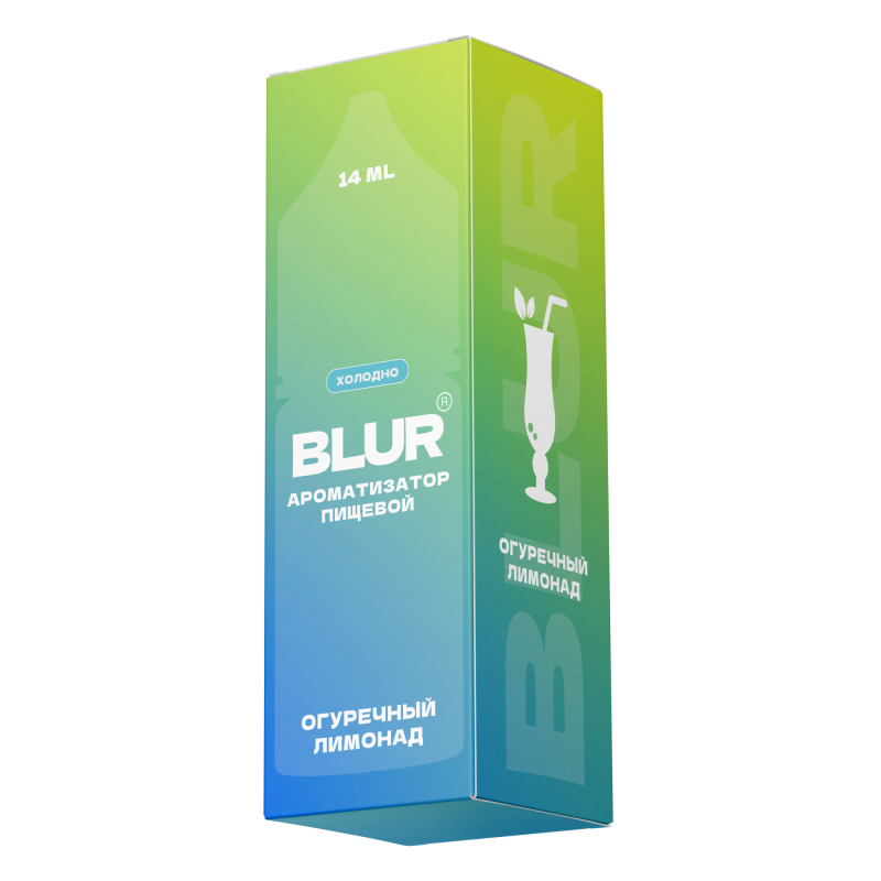 Фото и внешний вид — Ароматизатор пищевой Blur - Огуречный Лимонад 14мл