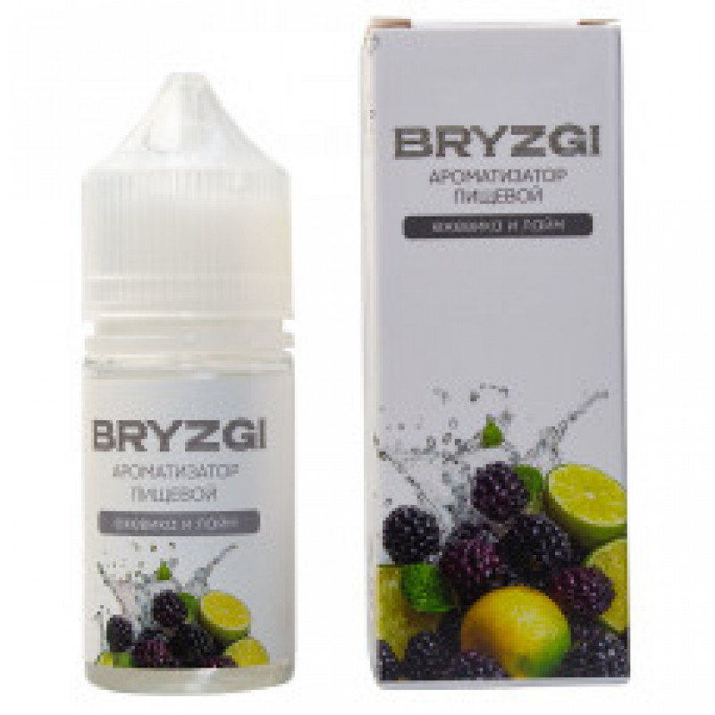 Фото и внешний вид — Ароматизатор пищевой Bryzgi - Ежевика лайм 14мл
