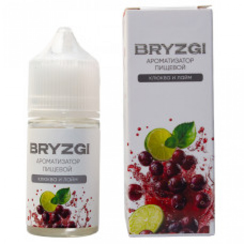 Фото и внешний вид — Ароматизатор пищевой Bryzgi - Клюква Лайм 14мл