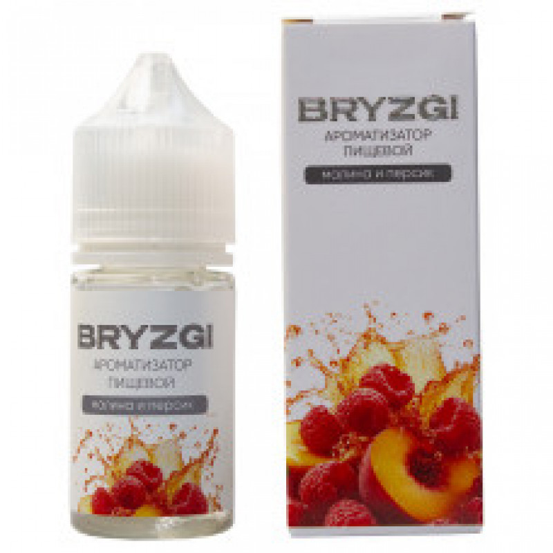 Фото и внешний вид — Ароматизатор пищевой Bryzgi - Малина Персик 14мл
