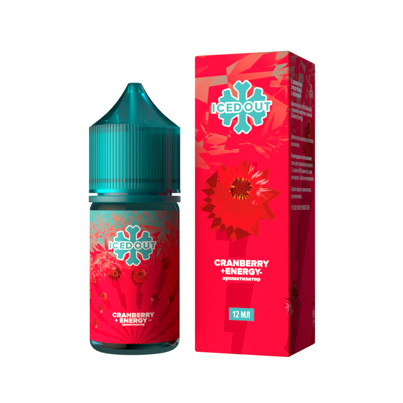 Фото и внешний вид — Ароматизатор Glitch Sauce ICED OUT - Cranberry Energy ( Энергетик с клюквой ) 12 мл