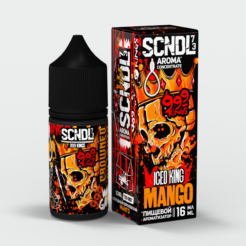 Фото и внешний вид — Ароматизатор пищевой SCNDL 999 Kings - Холодный Королевский Манго 16мл