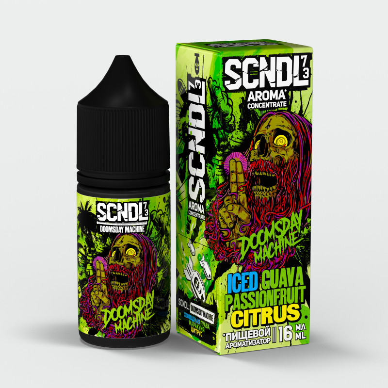 Фото и внешний вид — Ароматизатор пищевой SCNDL Doomsday Machine - Холодная Гуава Маракуйя Цитрус 16мл