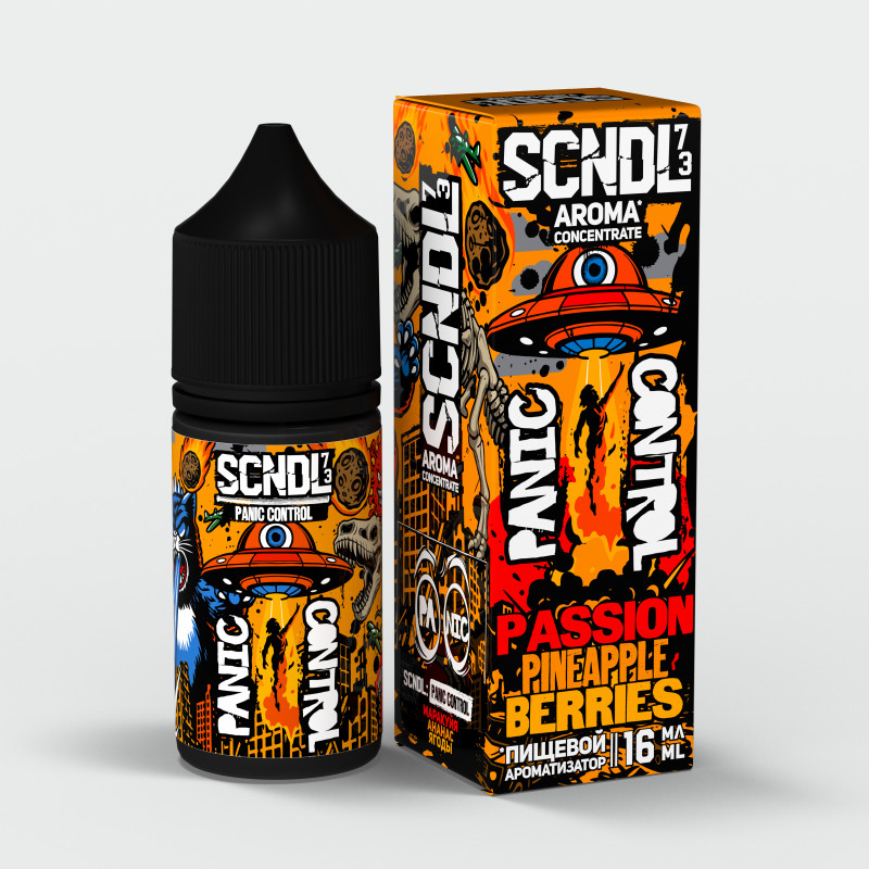 Фото и внешний вид — Ароматизатор пищевой SCNDL Panic Control - Маракуйя Ананас Ягоды 16мл