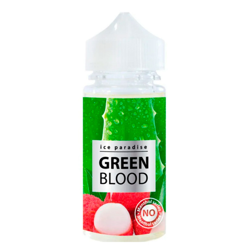 Фото и внешний вид — No Menthol Ice Paradise 100ml 3mg - Green Blood