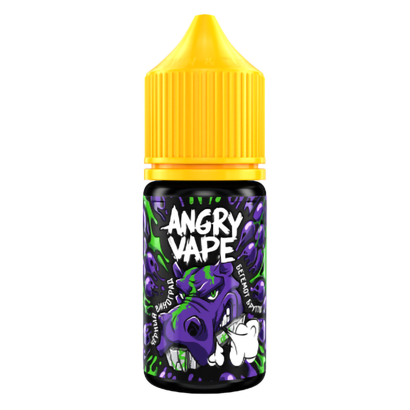 Фото и внешний вид — Angry Vape SALT 30ml - Бегемот Брутто (Чёрный виноград) N