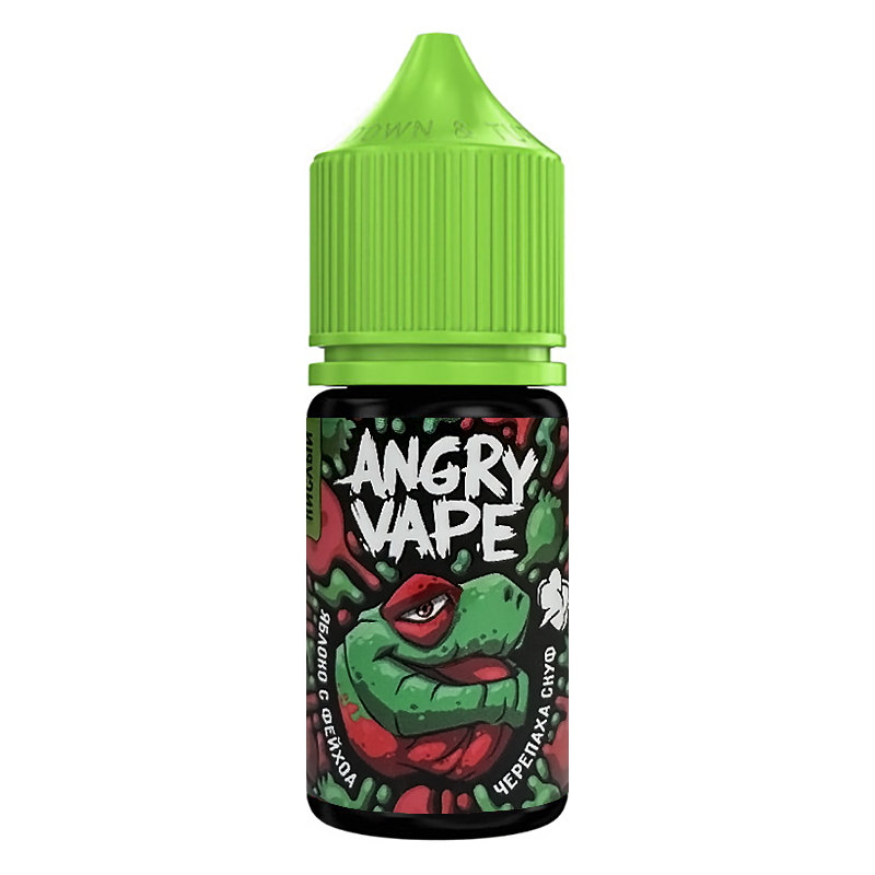 Фото и внешний вид — Angry Vape SALT 30ml - Черепаха Скуф (Яблоко с фейхоа) S