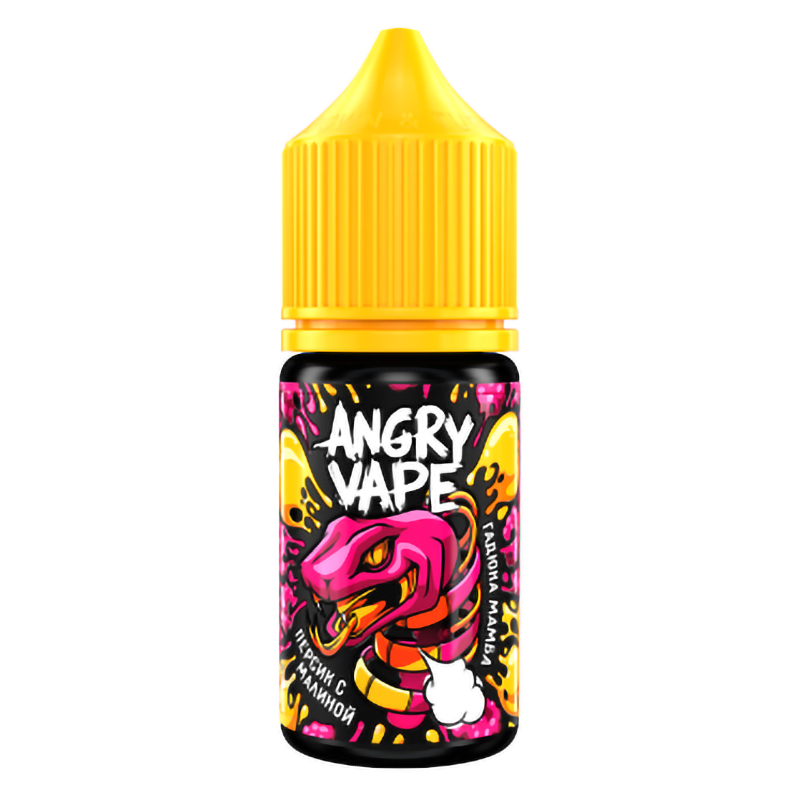 Фото и внешний вид — Angry Vape SALT 30ml - Гадюка Мамба (Персик с малиной) S