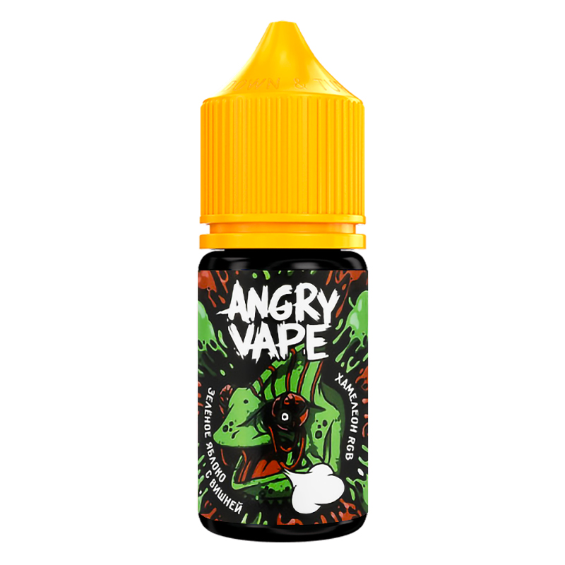 Фото и внешний вид — Angry Vape SALT 30ml - Хамелеон RGB (Зелёное яблоко с вишней) S