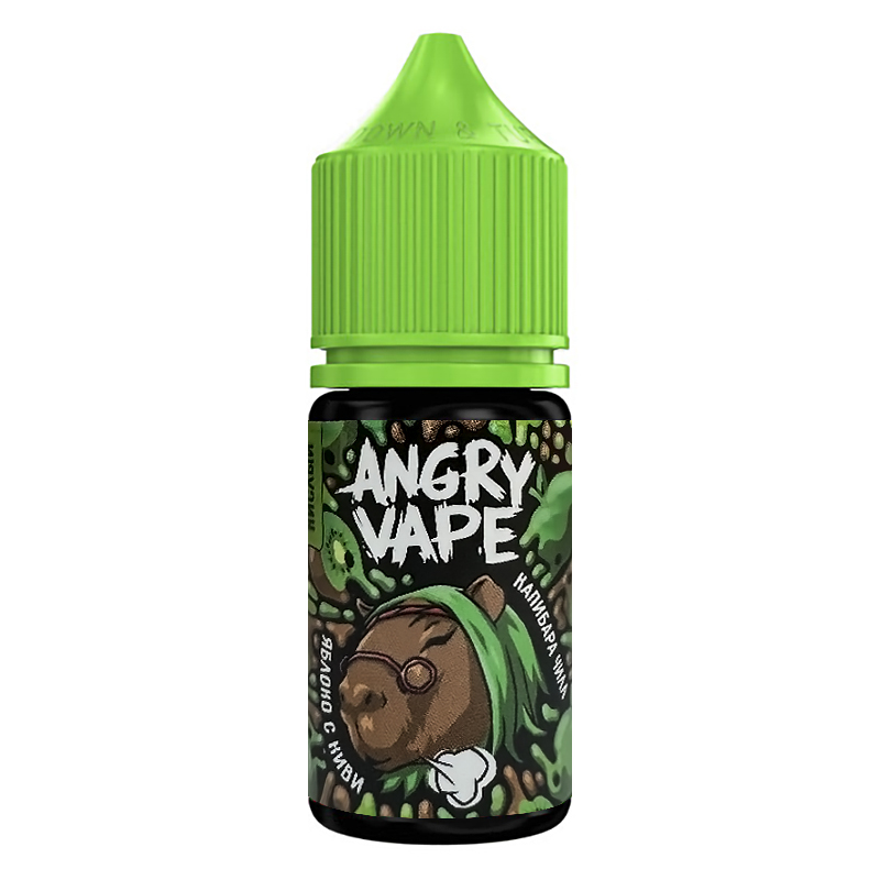 Фото и внешний вид — Angry Vape SALT 30ml - Капибара Чилл (Яблоко киви) S