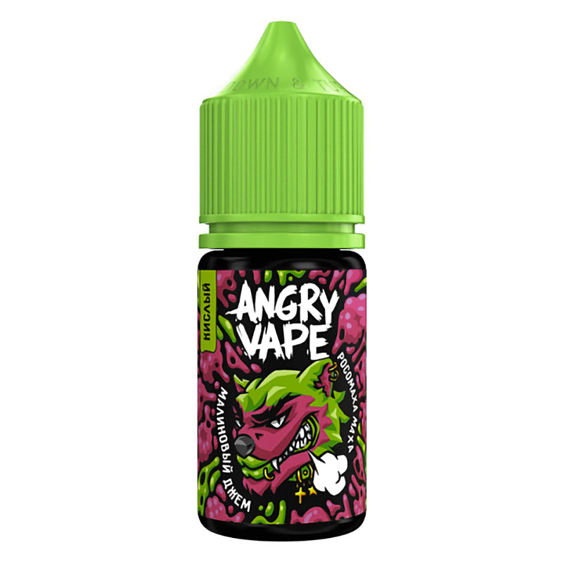 Фото и внешний вид — Angry Vape SALT 30ml - Росомаха Маха (Малиновый джем) S
