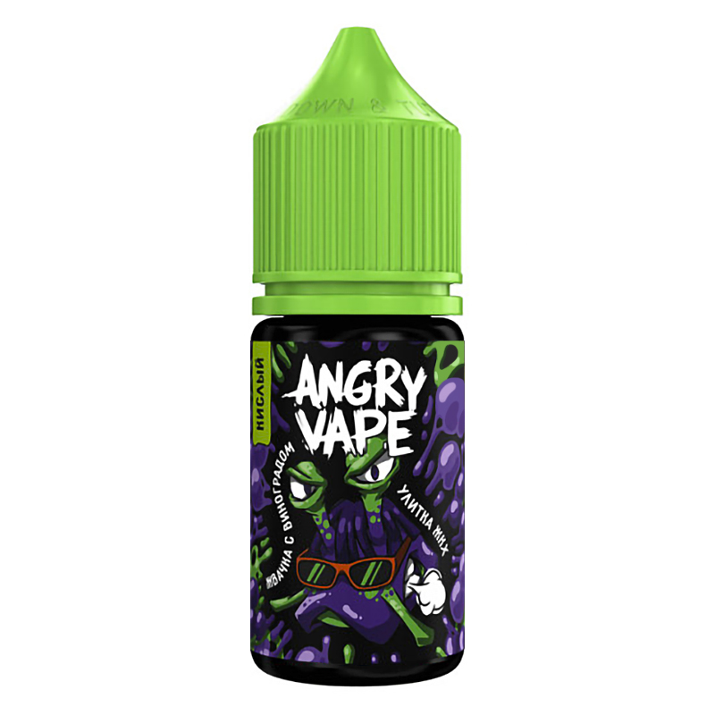 Фото и внешний вид — Angry Vape SALT 30ml - Улитка ЖКХ (Жвачка с Виноградом) S