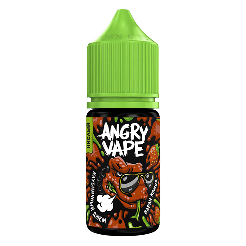 Фото и внешний вид — Angry Vape SALT 30ml - Варан Комод (Клубничный джем) S