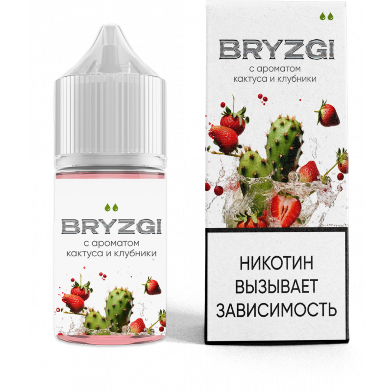 Фото и внешний вид — BRYZGI 30ml - Кактус Клубника Лёд S