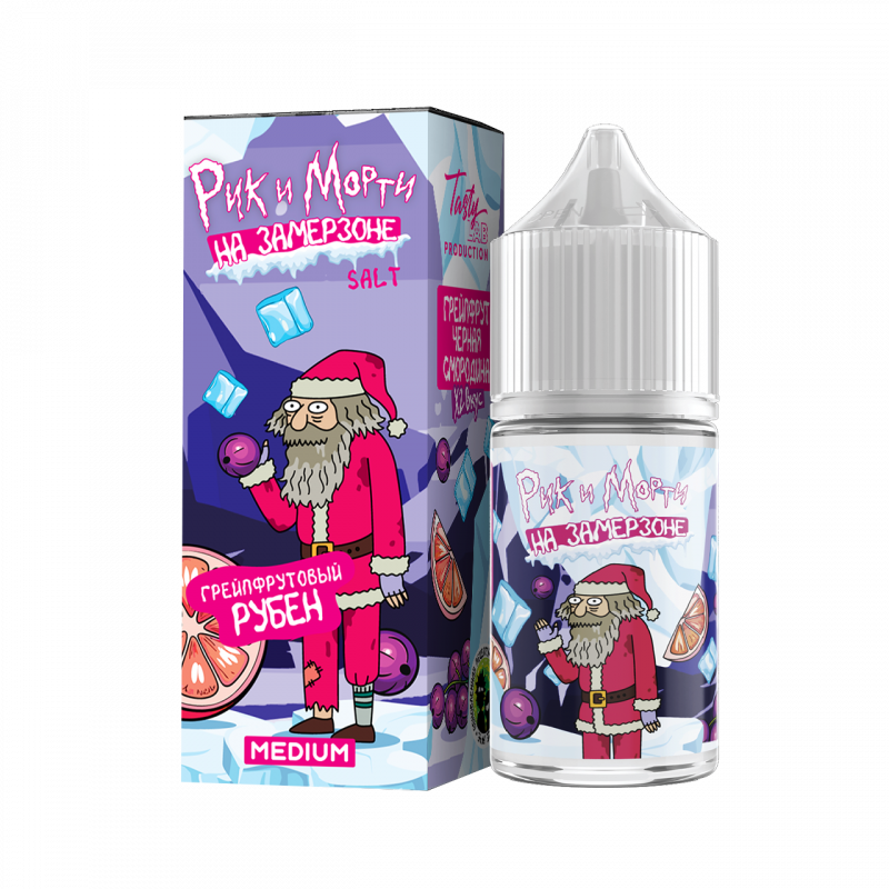 Фото и внешний вид — RICK and MORTY На Замерзоне SALT 30ml - Грейпфрут Чёрная Смородина N