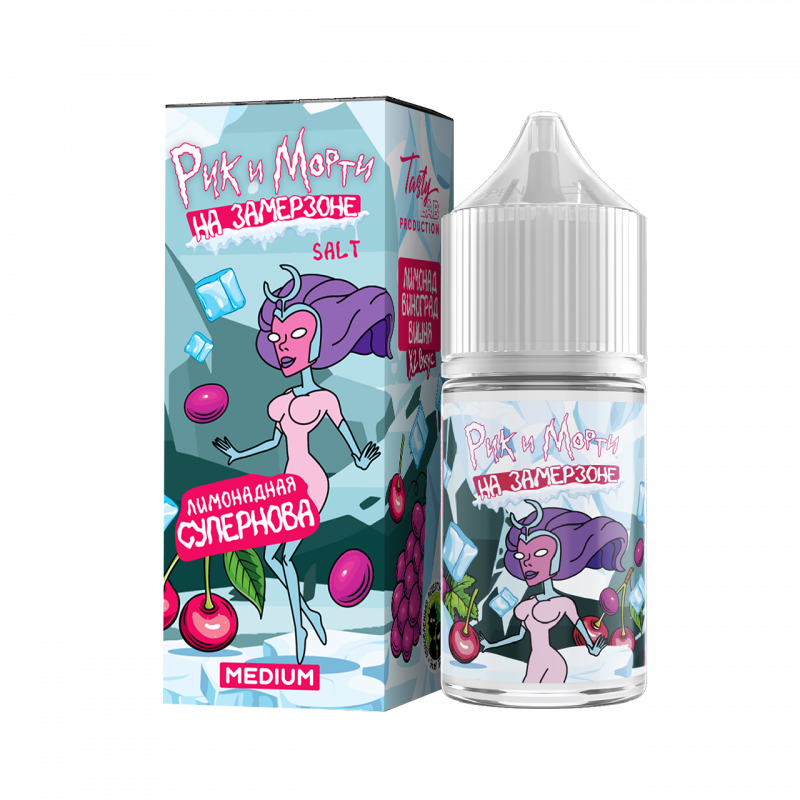 Фото и внешний вид — RICK and MORTY На Замерзоне SALT 30ml - Лимонад Виноград Вишня N
