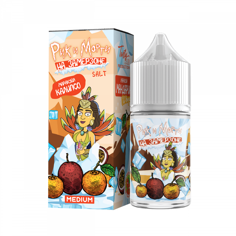 Фото и внешний вид — RICK and MORTY На Замерзоне SALT 30ml - Маракуйя Мандарин N