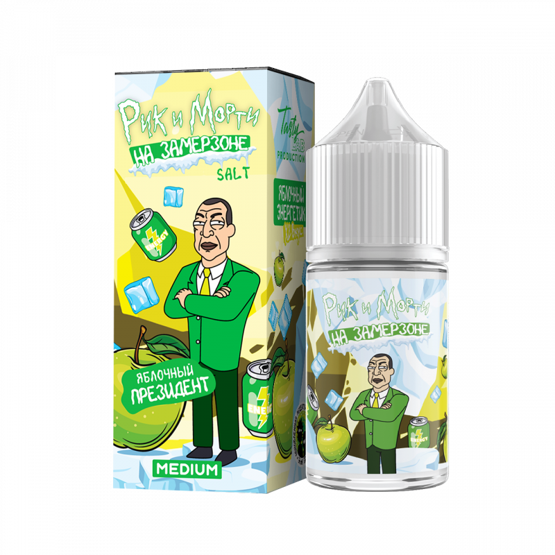 Фото и внешний вид — RICK and MORTY На Замерзоне SALT 30ml - Яблочный Энергетик N