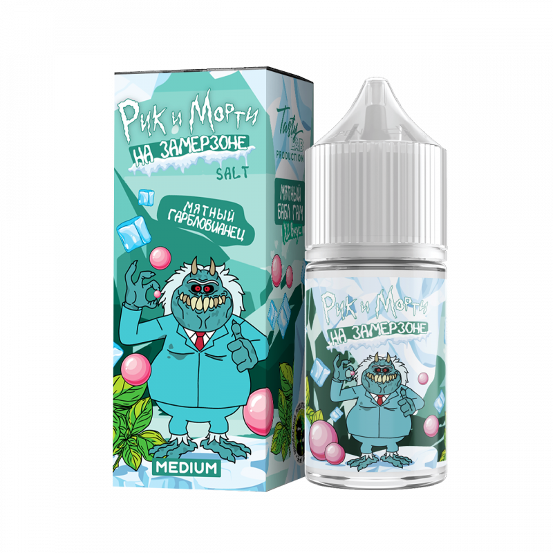 Фото и внешний вид — RICK and MORTY На Замерзоне SALT 30ml - Мятный Бабблгам N