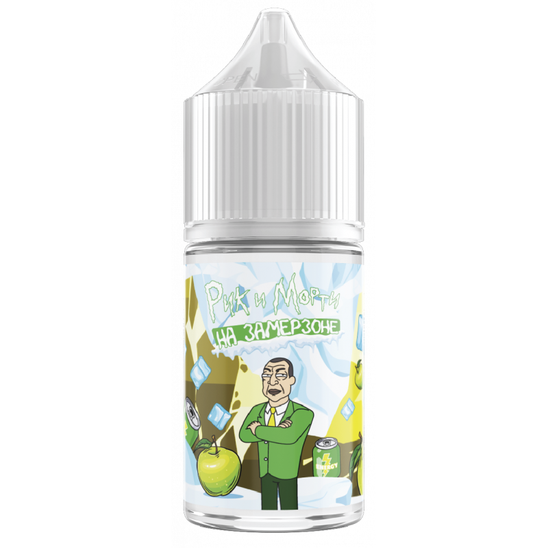 Фото и внешний вид — RICK and MORTY На Замерзоне SALT 30ml - Яблочный Энергетик S