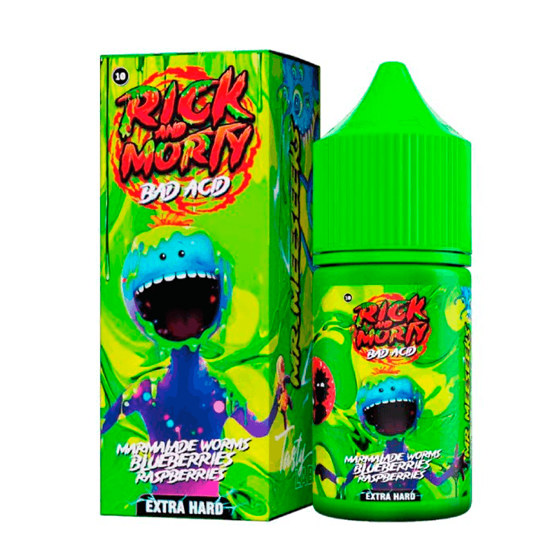 Фото и внешний вид — RICK and MORTY Bad Acid SALT 30ml - Мармелад Черника Малина S