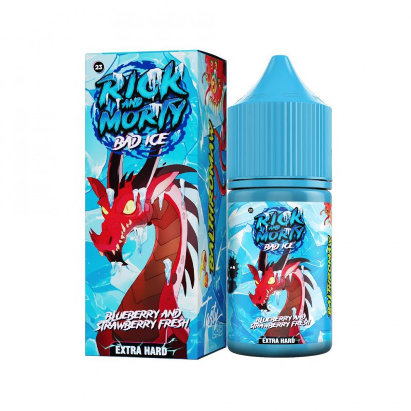 Фото и внешний вид — RICK AND MORTY BAD ICE SALT 30ml - Черника Клубника Фреш S