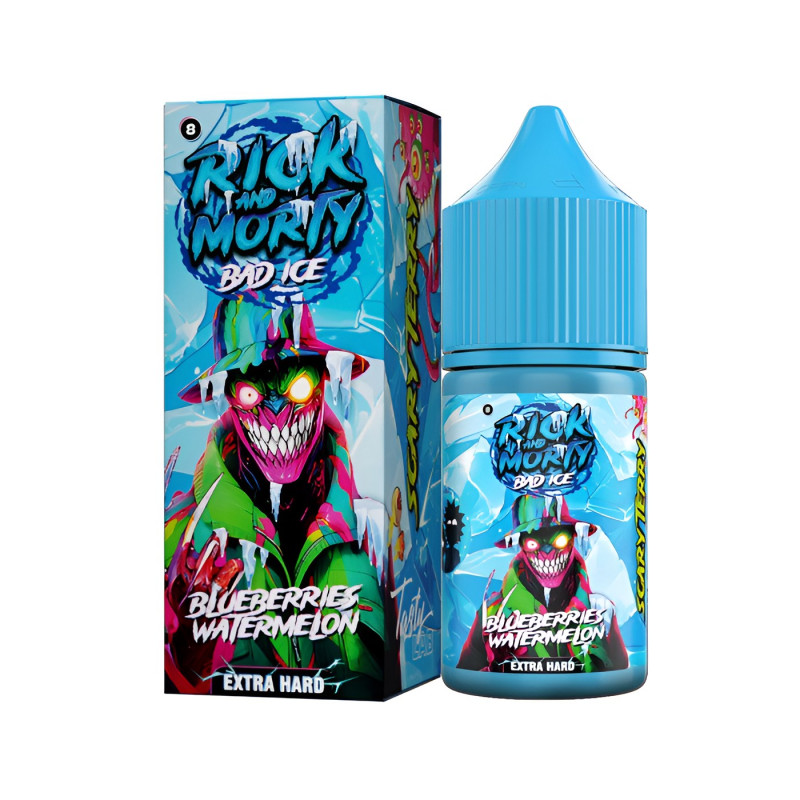 Фото и внешний вид — RICK AND MORTY BAD ICE SALT 30ml - Черника Арбуз S