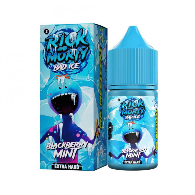 Фото и внешний вид — RICK AND MORTY BAD ICE SALT 30ml - Ежевика Мята S