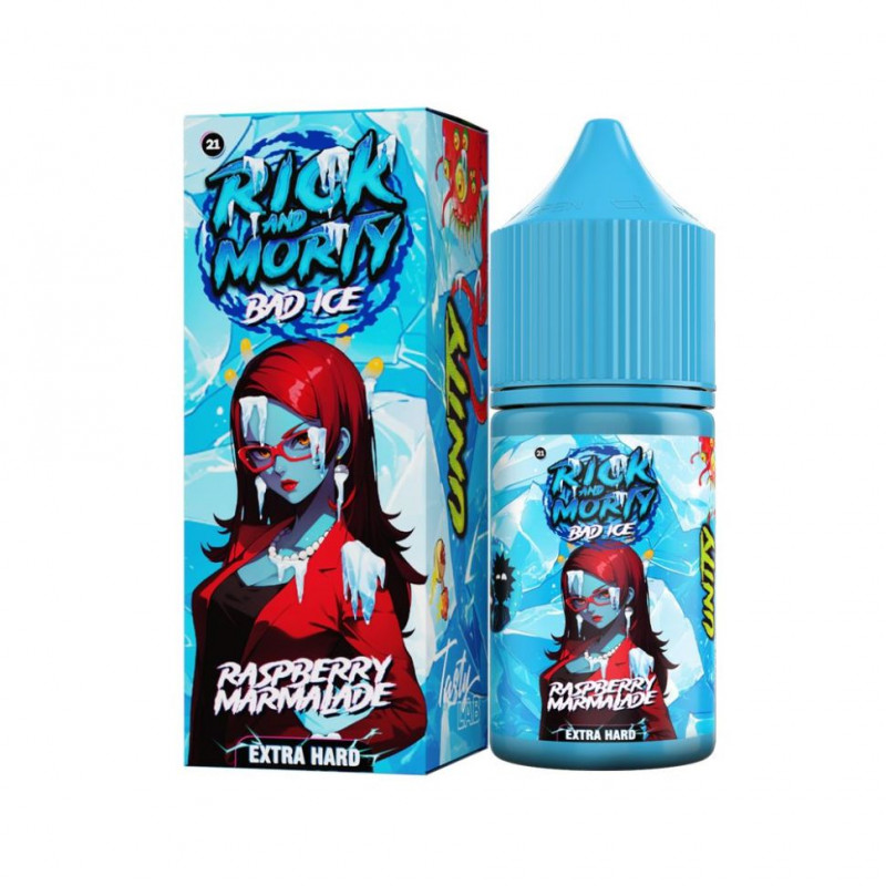 Фото и внешний вид — RICK AND MORTY BAD ICE SALT 30ml - Малиновый Мармелад S