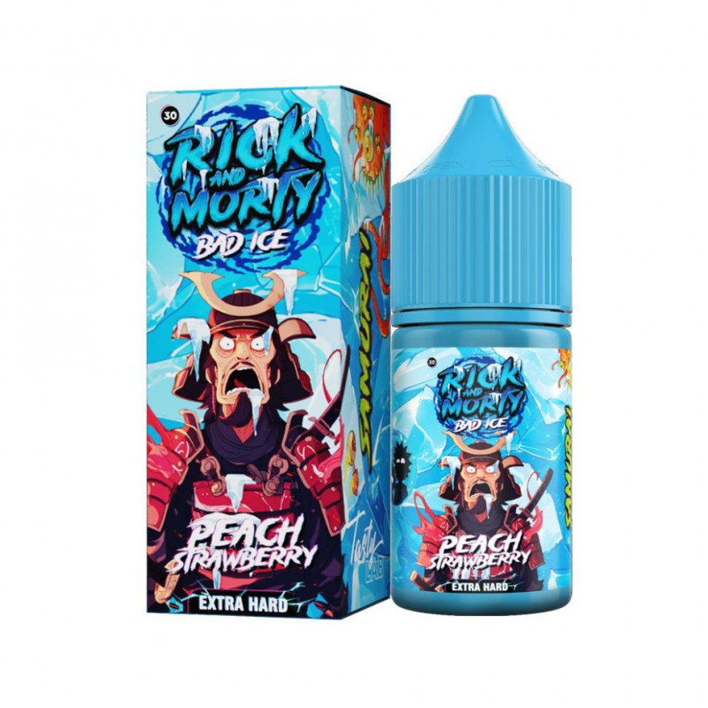 Фото и внешний вид — RICK AND MORTY BAD ICE SALT 30ml - Персик Клубника S
