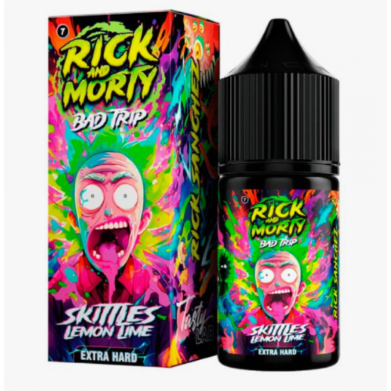Фото и внешний вид — RICK AND MORTY BAD TRIP SALT 30ml - ЛИМОН ЛАЙМ СКИТЛС S