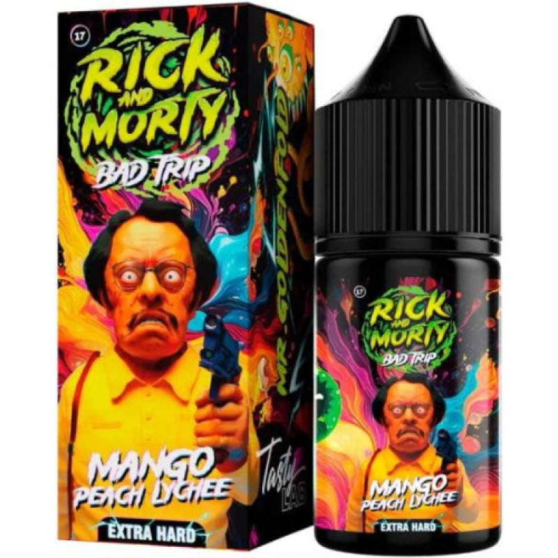 Фото и внешний вид — RICK AND MORTY BAD TRIP SALT 30ml - МАНГО ПЕРСИК ЛИЧИ S